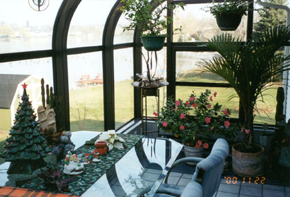 Glass room.