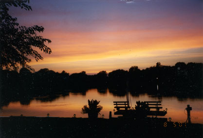 Sunset.