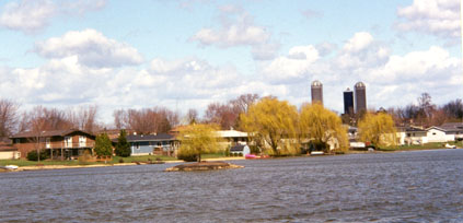 Looking north.